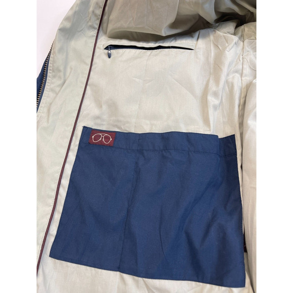 VTG NEWPORT HARBOR Unisex Large Blue Zip Snap Button Lined Windbreaker J… - Picture 10 of 14
